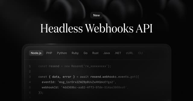 Headless Webhook API Changelog